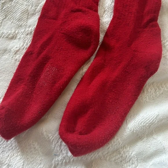 BARELY WORN Vintage PINK VS Preppy Sporty Knee Socks Y2K RARE - Red - Picture 3 of 5